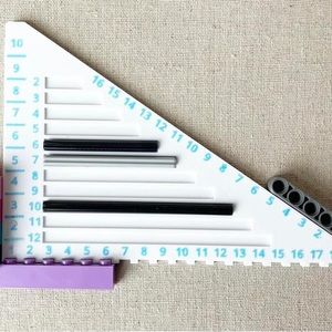Lego Human Tool Brick Ruler Triangle 3D PLA Printed 2 COLOR PRINT